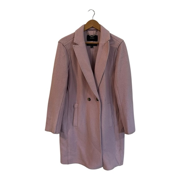 J. Crew Size 14 Pea Lilac Purple Italian Boiled Wool Coat Daphne Trench - Picture 2 of 11